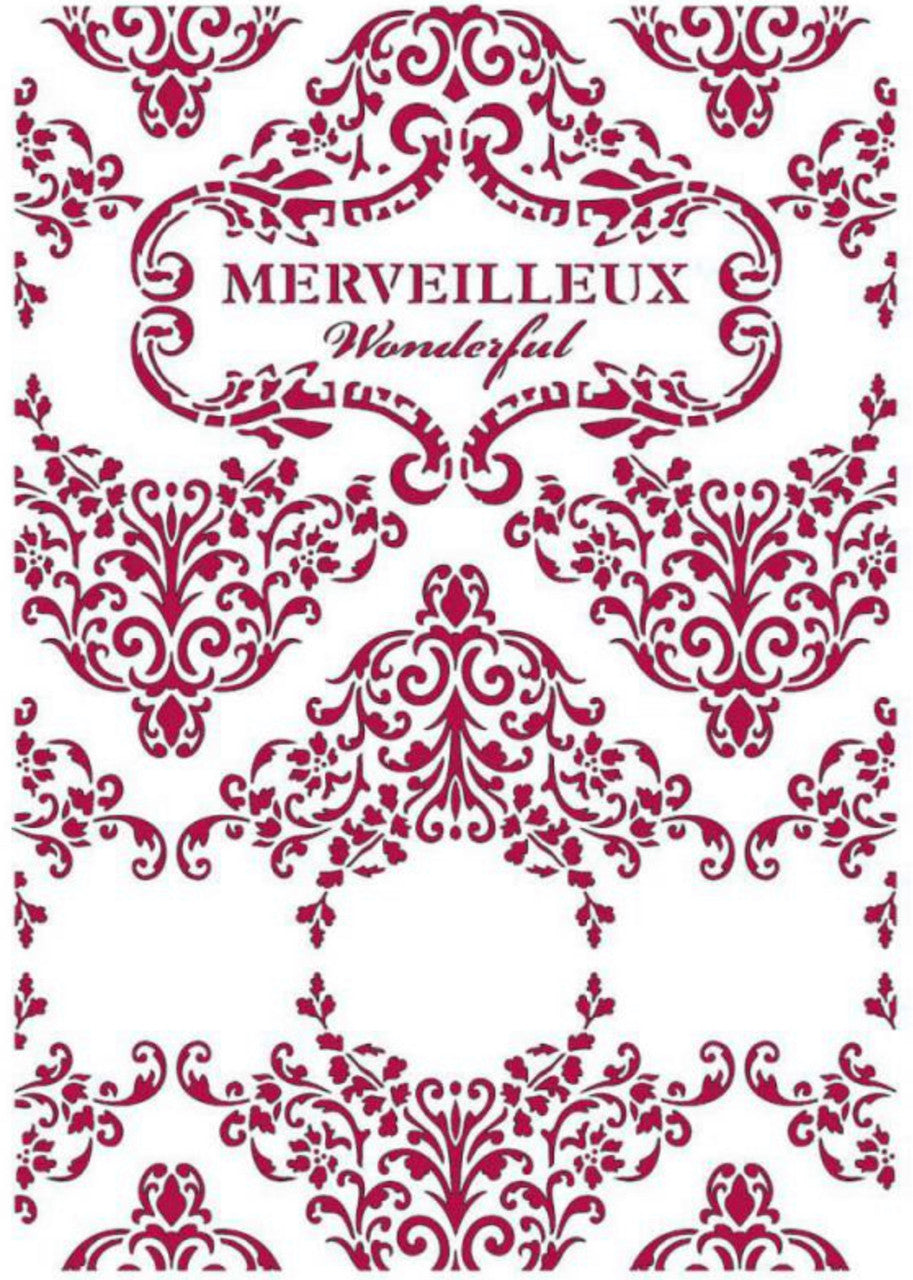 Stamperia stencil G Romantische zeedroom Prachtig